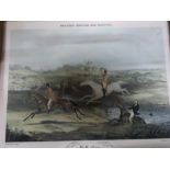 Large selection of various framed prints, including Shayor's English Fox Hunting, framed book