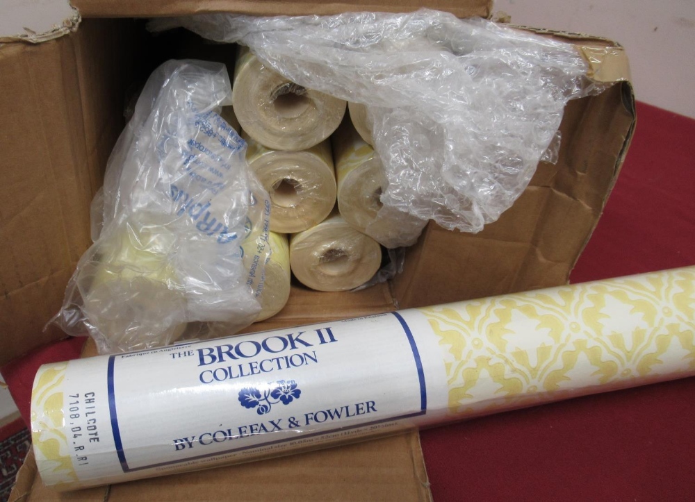 Nine rolls of Designer's Guild Brook ll Chilcote pattern wallpaper