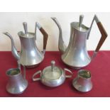 1960's style Indonesian Bankatin aluminium coffee and tea service