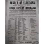 Of Local Interest - Edwardian "Notice Of Result Of Elections, Rural District Of Malton" 26th March
