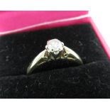 9ct gold solitaire diamond ring, boxed