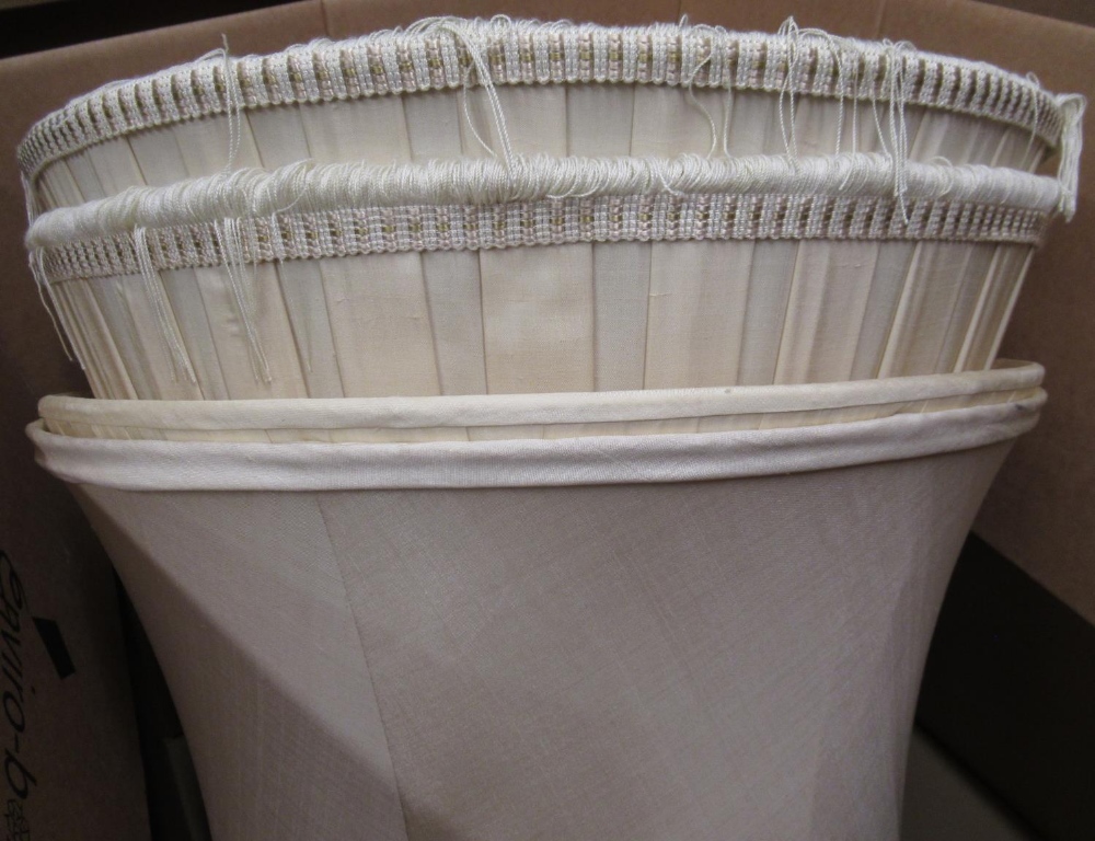 Eleven pleated cotton and other standard lamp shades (2 boxes) estimate - Image 2 of 2