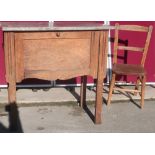 Marble top wash stand H73cm W76cm D47cm and a child's oak kitchen chair