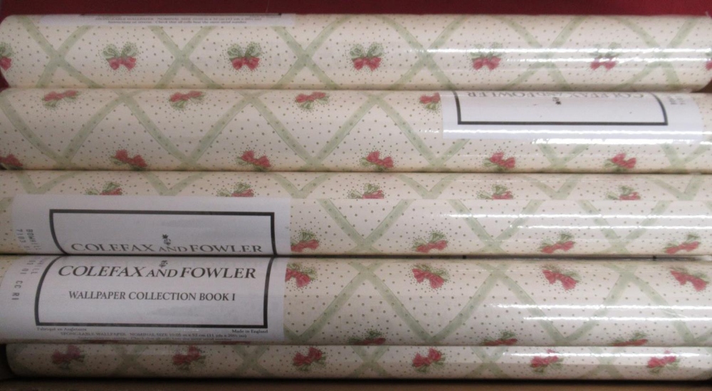 Eight rolls of Colefax & Fowler wallpaper collection Book 1 Bowhill pattern wallpaper