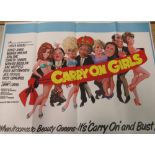 Rank Organisation, Peter Rogers production cinema foyer poster "Carry on Girls" printed in England