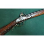 American flintlock Plains rifle by Henry Parker with 30 inch heavy octagonal barrel, with fixed fore