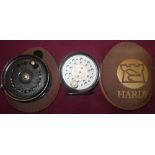 J. W. Young & Sons Condex reel with Hardy Neoprene pouch, and a Edgar Sealey Fly Luxe and Hardys