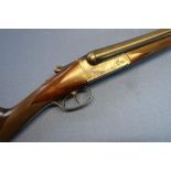 AYA number 4 12 bore side by side boxlock ejector shotgun with 26" barrels choke is 3/4 half with