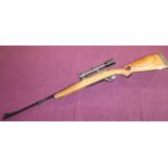 Husqvarna 30-06 bolt action rifle fitted with 4x32 Gewerman scope, on QD mounts, serial no.