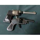 Two Vintage tin toy cap guns (2)