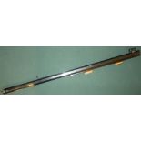 .45 Cal muzzle loading octagonal barrel Howken Woodman with brass ramrod mounts, length 28 inch,