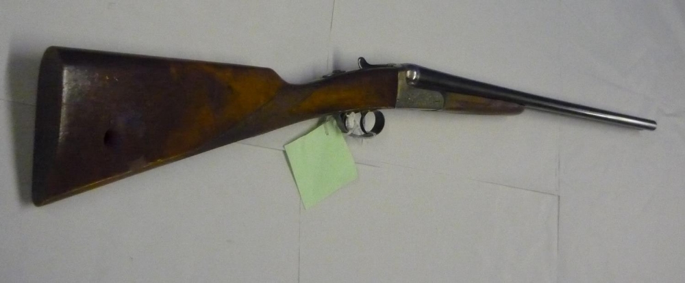 Kestrel Gunmark 12 bore side by side shotgun with 27 1/2 inch barrels, 14 1/2 inch straight
