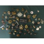 Collection of badges and pins of various types including the boys brigade, Yorkshire and