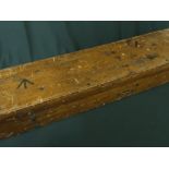 Wooden case (tank sight) with military crows foot markings