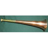 Copper and brass hunting horn by Kohler & son Henrietta Street, Covent Garden, London