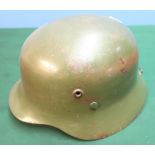 WWII Hungarian steel shell helmet with 1945/54 inner (fitted by the communist regime for immediate