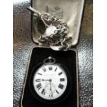 John Mason Rotherham and Barnsley silver open faced pocket watch, white enamel dial Roman