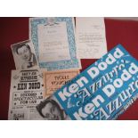 Ken Dodd - hand written note thanking the writer for an invitation signed Ken a knotty ash