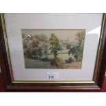 C.J.Norton (20th C) "Pickering", watercolour, signed 10cm x 16cm