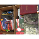 Collection of books mainly relating to travel (2 boxes)