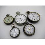 Swiss "non magnetic lever" gunmetal cased keyless pocket watch with pin set movement, an Enigma