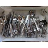 Quantity of stainless steel and EPNS old English style beaded cutlery