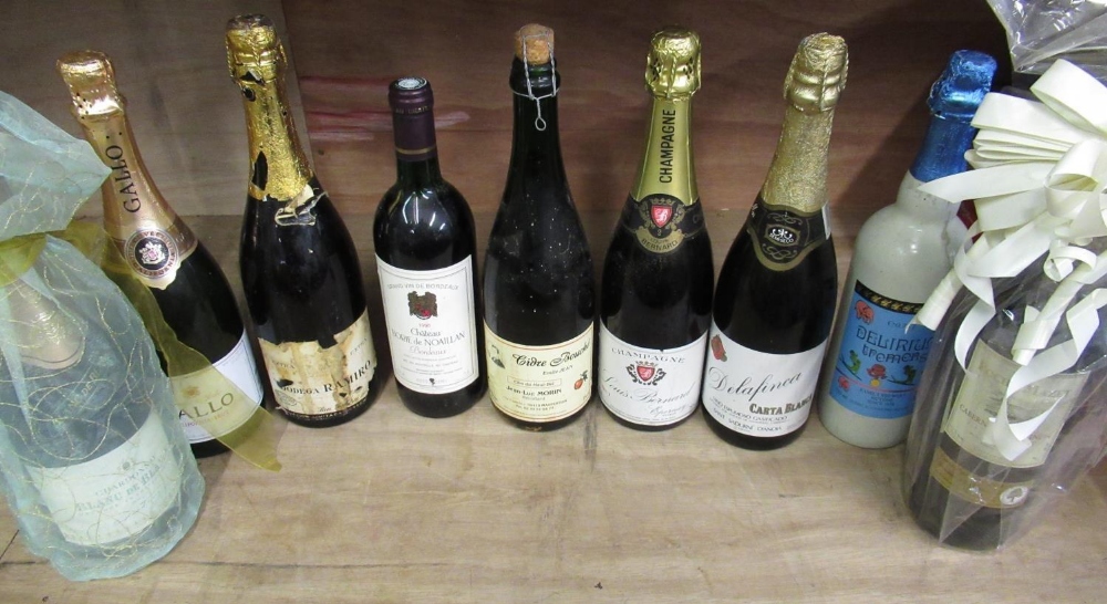 Mixed Alcohol including Louis Bernard Champagne, five various red wines, Sherry, Cider etc various - Image 2 of 2