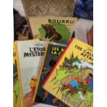 Collection of post 1960s Herges Adventures of Tin Tin foreign books incl. The Calculous Affair, a