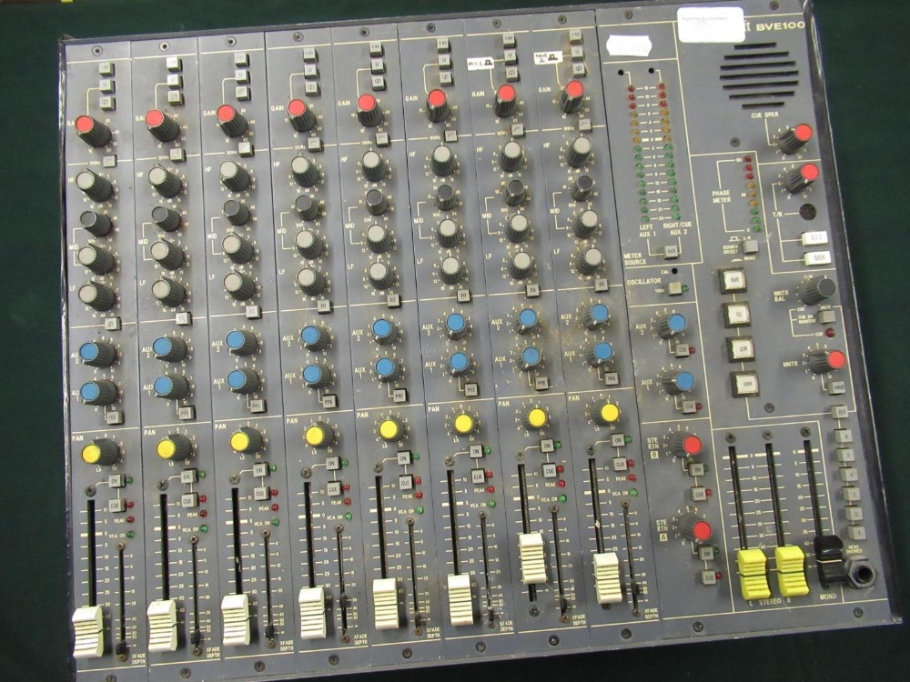 Soundcraft BVE100 eight channel broadcast console with power supply