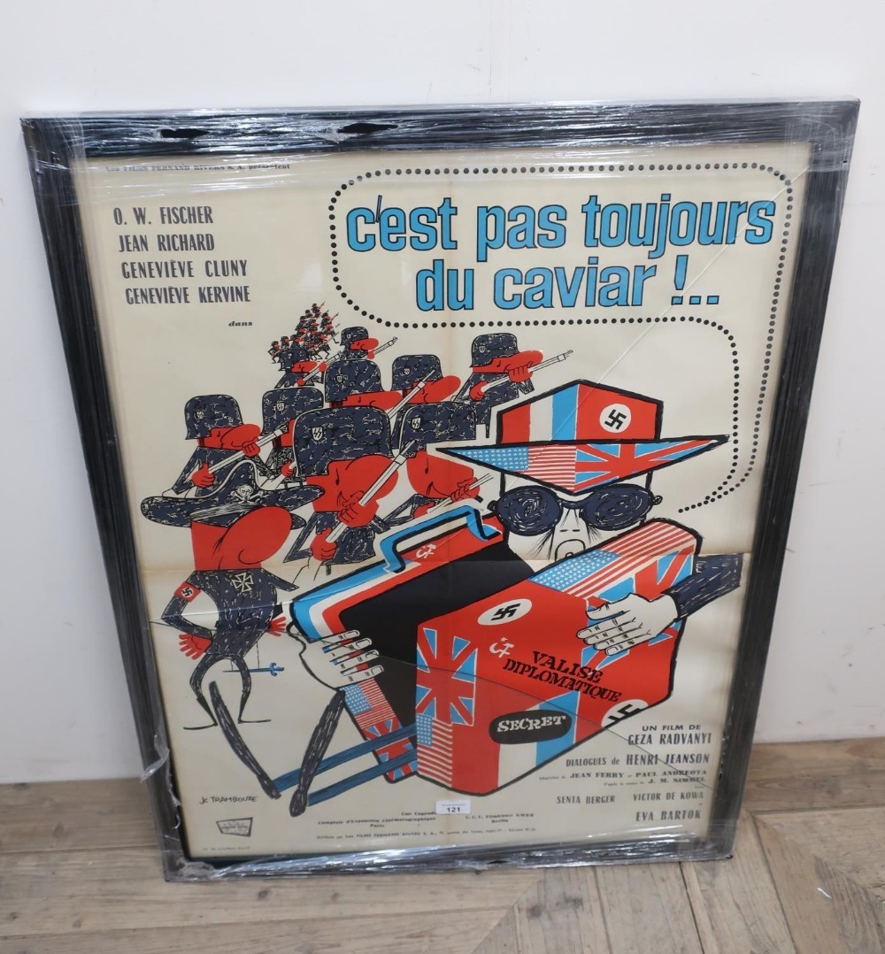 Original 1960s poster for the film C'est Pas Toujours du Caviar!.. starring O W Ficher, Jean