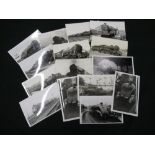 Quantity of black and white railway associated photographs including York, Scarborough, etc