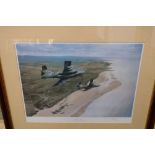 Framed and mounted print "Buccaneer Coast" by Trevor Lay, limited edition no. 331/850, signed by the