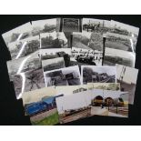 Quantity of black & white and colour railway related photographs