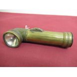 Eveready TL-122-A WWII Paratroopers torch, retaining some original olive green paint, stamp to