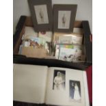 Collection of mid 20th C and later greeting cards, photographs and other ephemera, etc