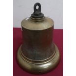 Mid 20th C ships bell, with foundry mark SGG, 4/53 & ERII cypher H29cm D24.5cm