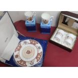 Spode York Minister Plate 234/1972, in original box with certificate, a pair of Mulberry Hall Silver