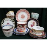 Large collection of assorted china dinner plates and bowls including Royal Worcester and Foley China