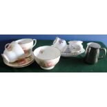 Duchess "Peach Rose" tea service and other decorative ceramics (2 boxes)