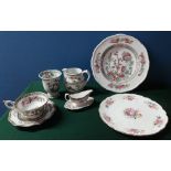 Collection of bone china comprising of Coalport "Indian Tree" plates, teacups etc., Copeland "Indian