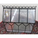 Black metal framed plant Atrium in the form of a greenhouse, with hinged top, W28cm H40cm L46cm