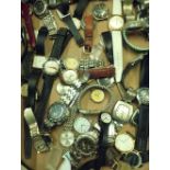 Montine 25 jewel mechanical wristwatch with date, Smiths divers type watch with date, and other