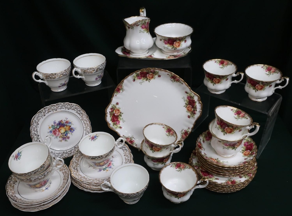 Royal Albert "Old Country Roses" part tea service and a part tea service with floral decoration - Image 3 of 3