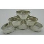 Set of six modern silver oval napkin rings, stamped 925 3.3oz (6)