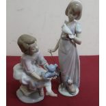 Lladro Collectors Series Model 'Best Friend', 07620 1993 and a similar model of a girl with
