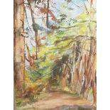 Max West (B.1946): "An Avenue Of Trees", watercolour, signed and indistinctly dated, Rowley