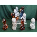 Collection of various Wedgwood glass squirrels, H13 cm (10)