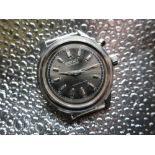 Mid 1960's Seiko Crown mechanical single button chronograph wristwatch. Graphite coloured dial