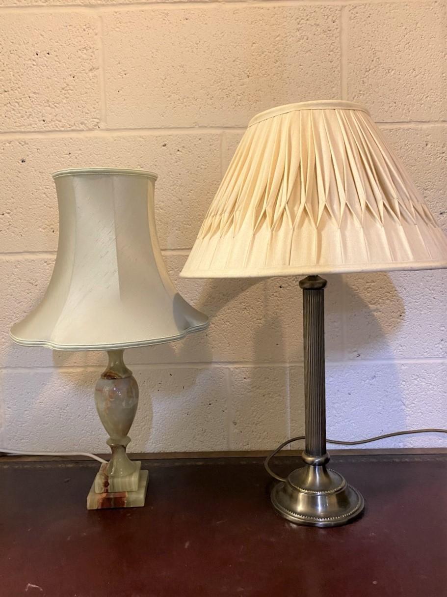 Two table lamps of modern classical design
