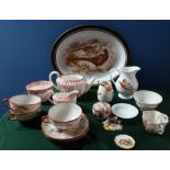 Shelley Geo.V 1911 Coronation cabinet cup and saucer, part Victorian tea service, and other oriental